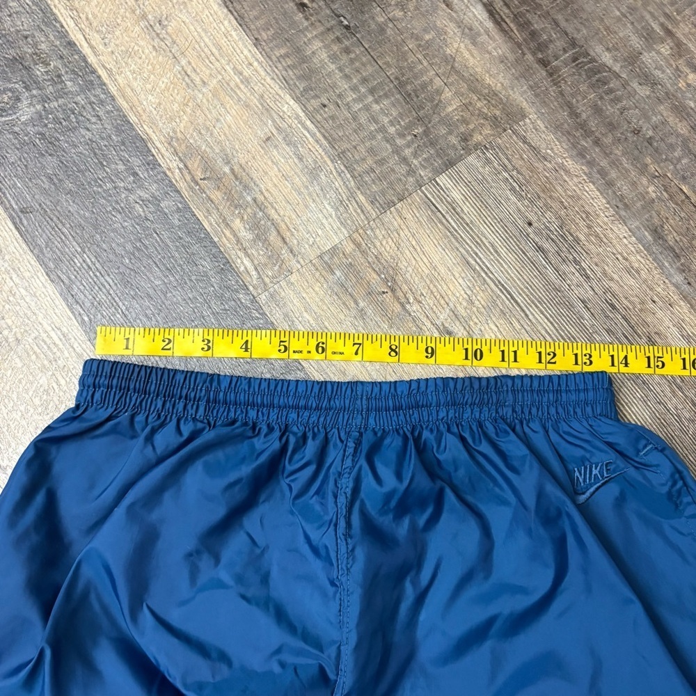 NIKE blue Vintage windbreaker pants with drawstring Size XL nylon - Picture 13 of 13